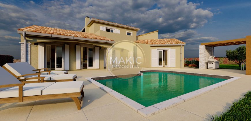 ISTRIA – KAŠTEL – NEW HOUSE WITH SWIMMING POOL IN A QUIET LOCATION