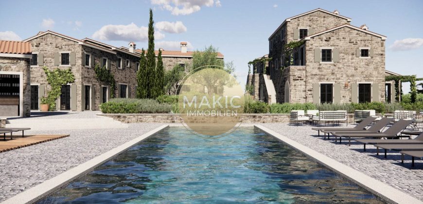 ISTRIA – MOMJAN – STONE HOUSES WITH ABOUT 1500M2 AND LAND WITH APPROX. 3300m2